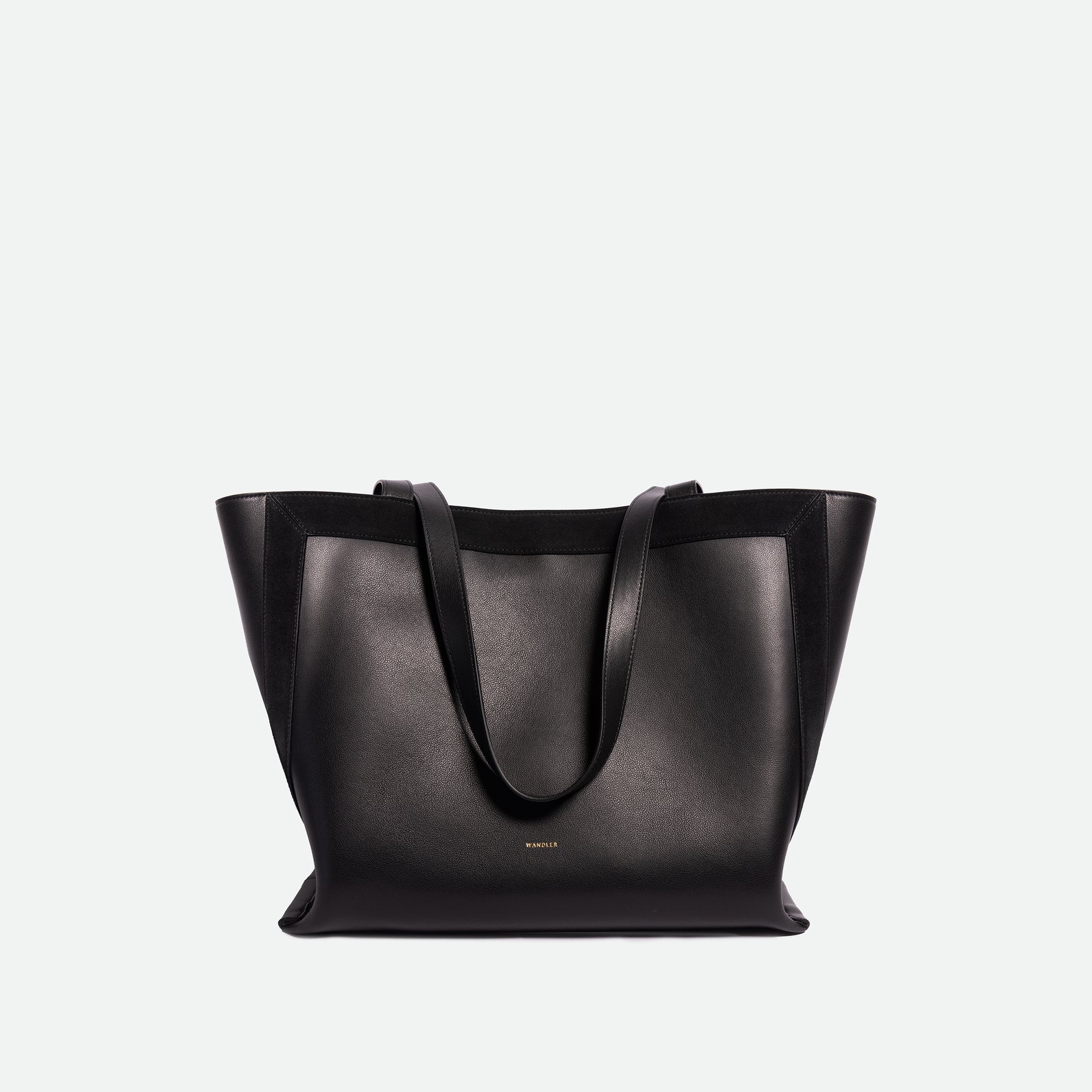 Ida Tote Medium - Black / Black Suede