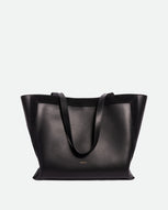 Ida Tote Medium - Black / Black Suede