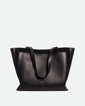 Ida Tote Medium - Black / Black Suede