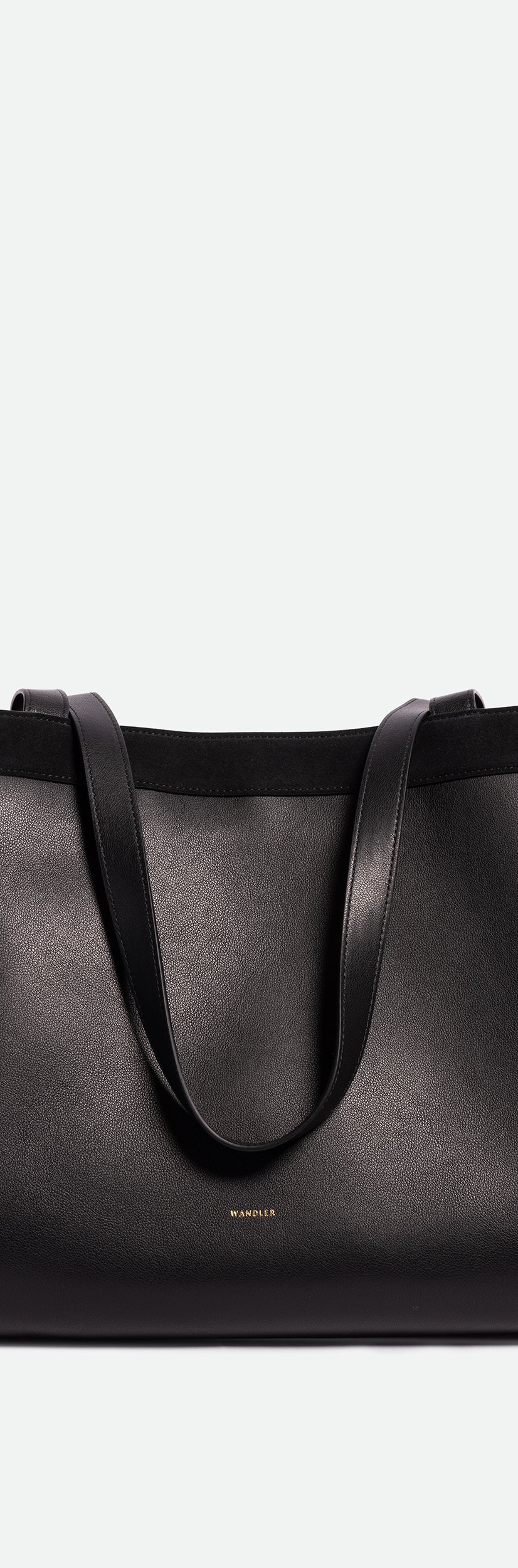 Ida Tote Medium - Black / Black Suede
