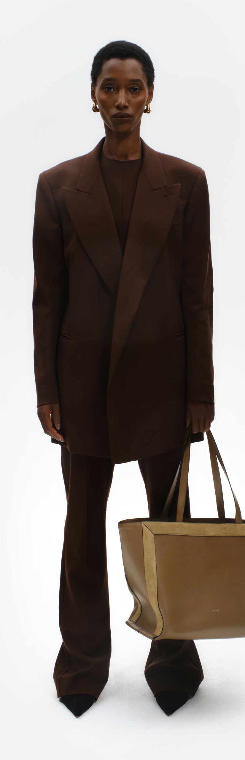 Ida Tote Medium - Cabana / Khaki Suede