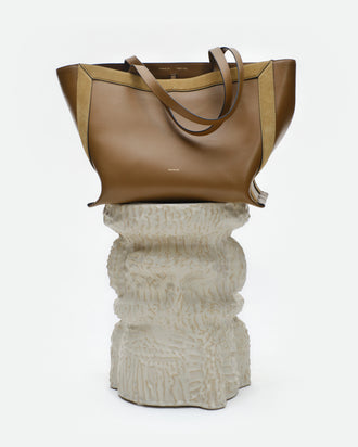 Ida Tote Medium - Cabana / Khaki Suede