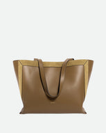 Ida Tote Medium - Cabana / Khaki Suede