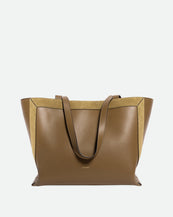Ida Tote Medium - Cabana / Khaki Suede