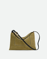 Penelope Slouch Bag - Khaki Suede