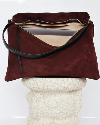 Penelope Tote - Acai Suede / Black