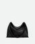 Wandler Penelope Tote Small in the color Black Crust made from calf leather with golden hardware and soft slouchy silhouette, front view.
