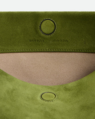 Penelope Tote Small - Verde Suede / Black