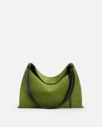 Penelope Tote Small - Verde Suede / Black