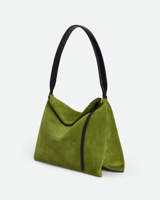 Penelope Tote Small - Verde Suede / Black