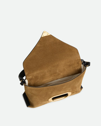 Veneto Shoulder Bag Small - Tabacco Suede
