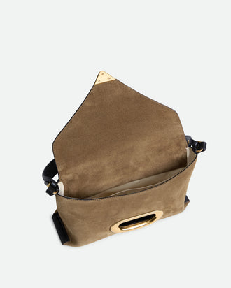 Veneto Shoulder Bag Small - Tabacco Suede