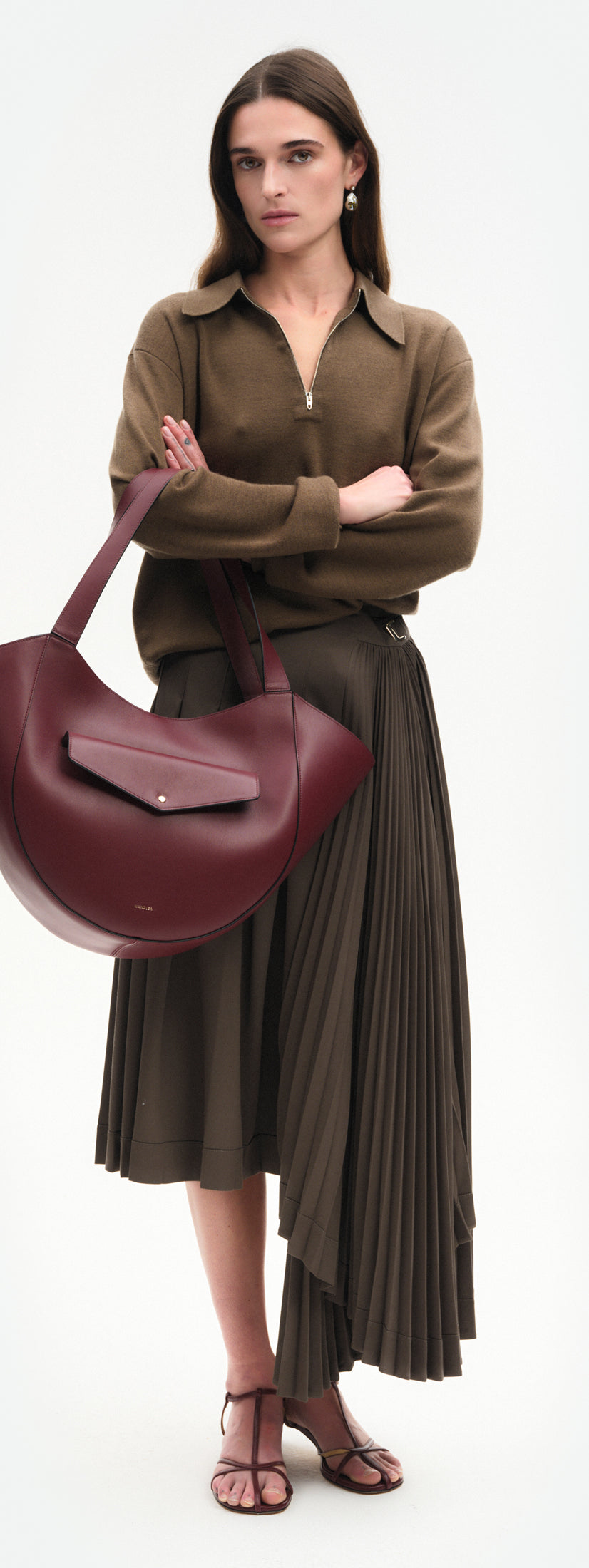 Hortensia Slouch Tote - Bordeaux
