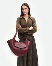 Hortensia Slouch Tote - Bordeaux