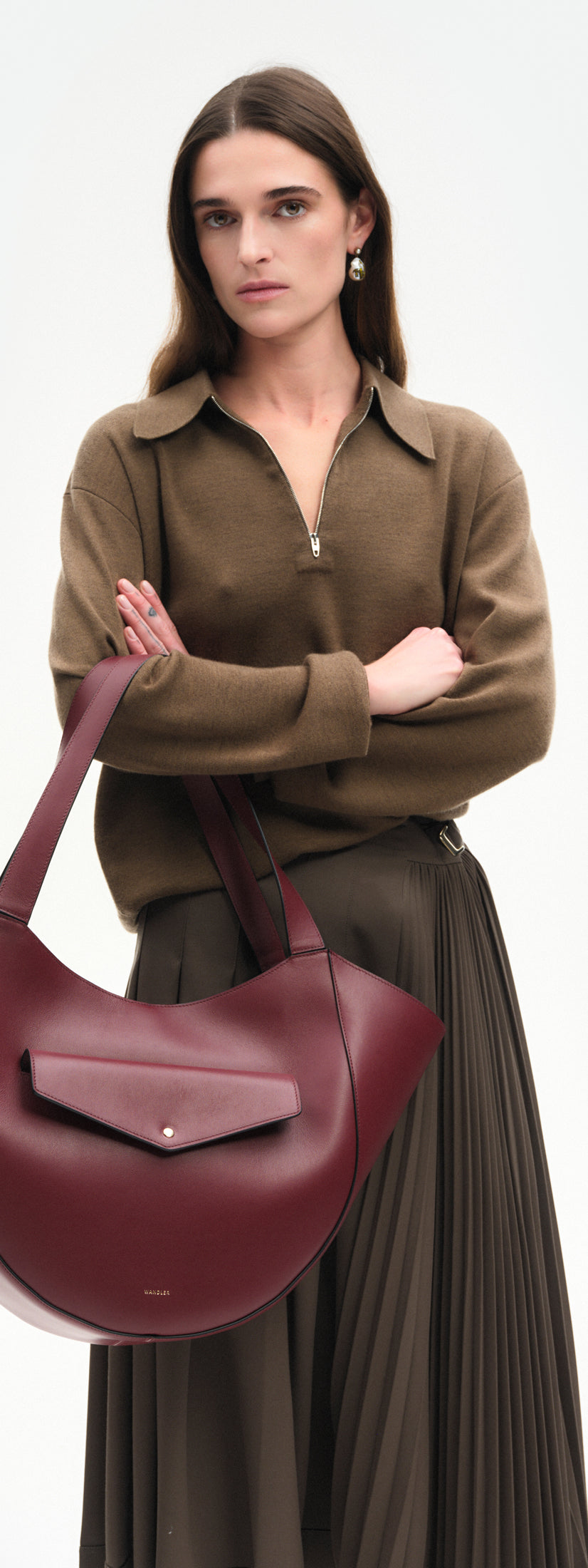 Hortensia Slouch Tote - Bordeaux