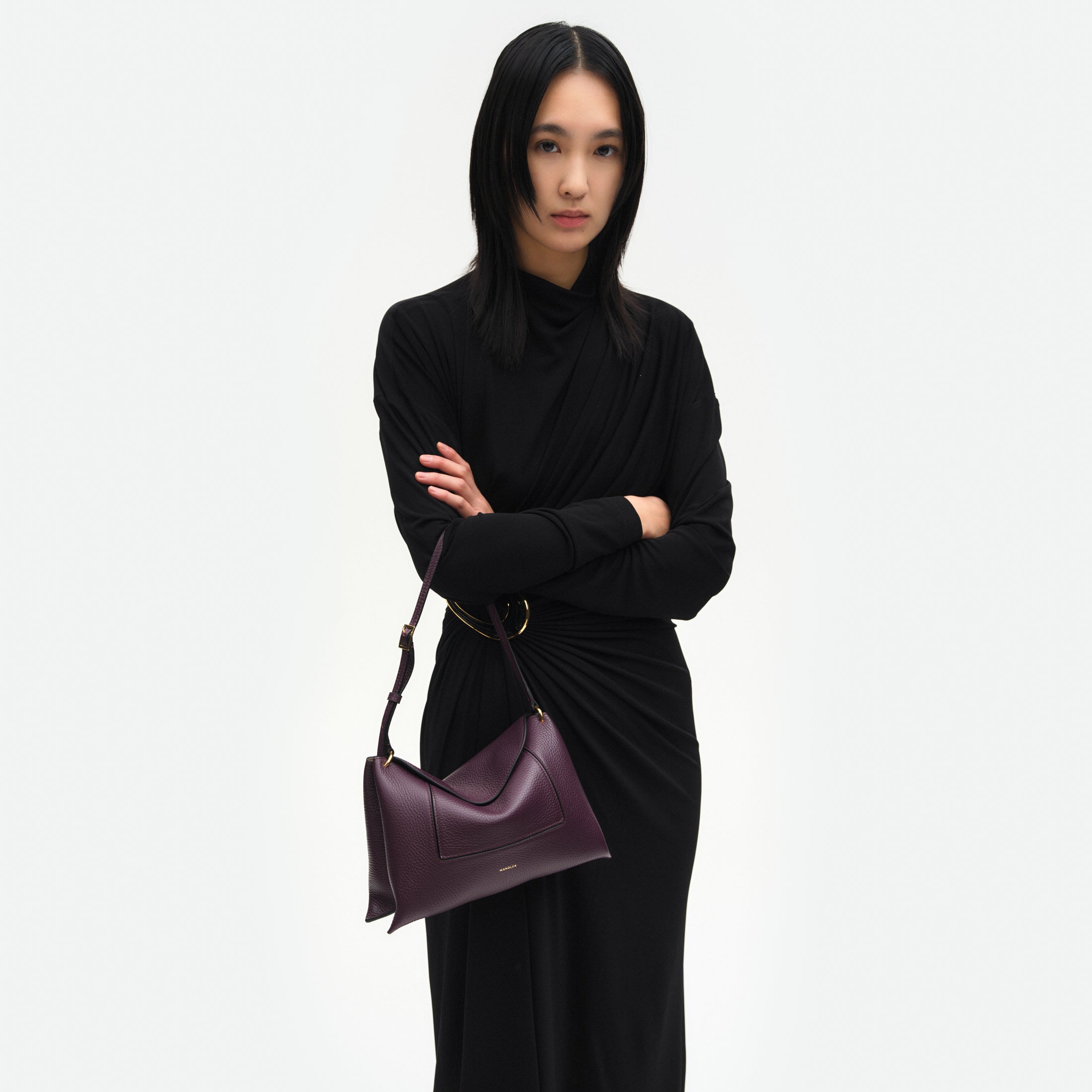 Penelope Slouch Bag - Aubergine Crust – Wandler.com