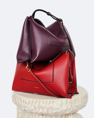 Penelope Slouch Bag - Aubergine Crust