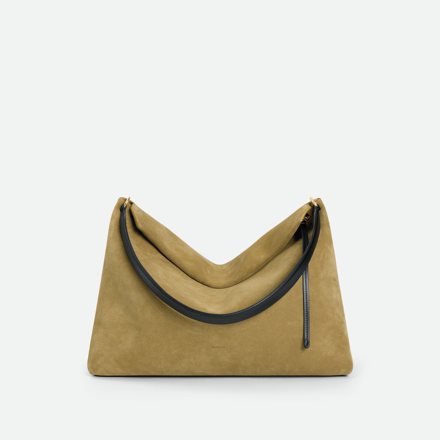 Penelope Tote - Khaki Suede / Black