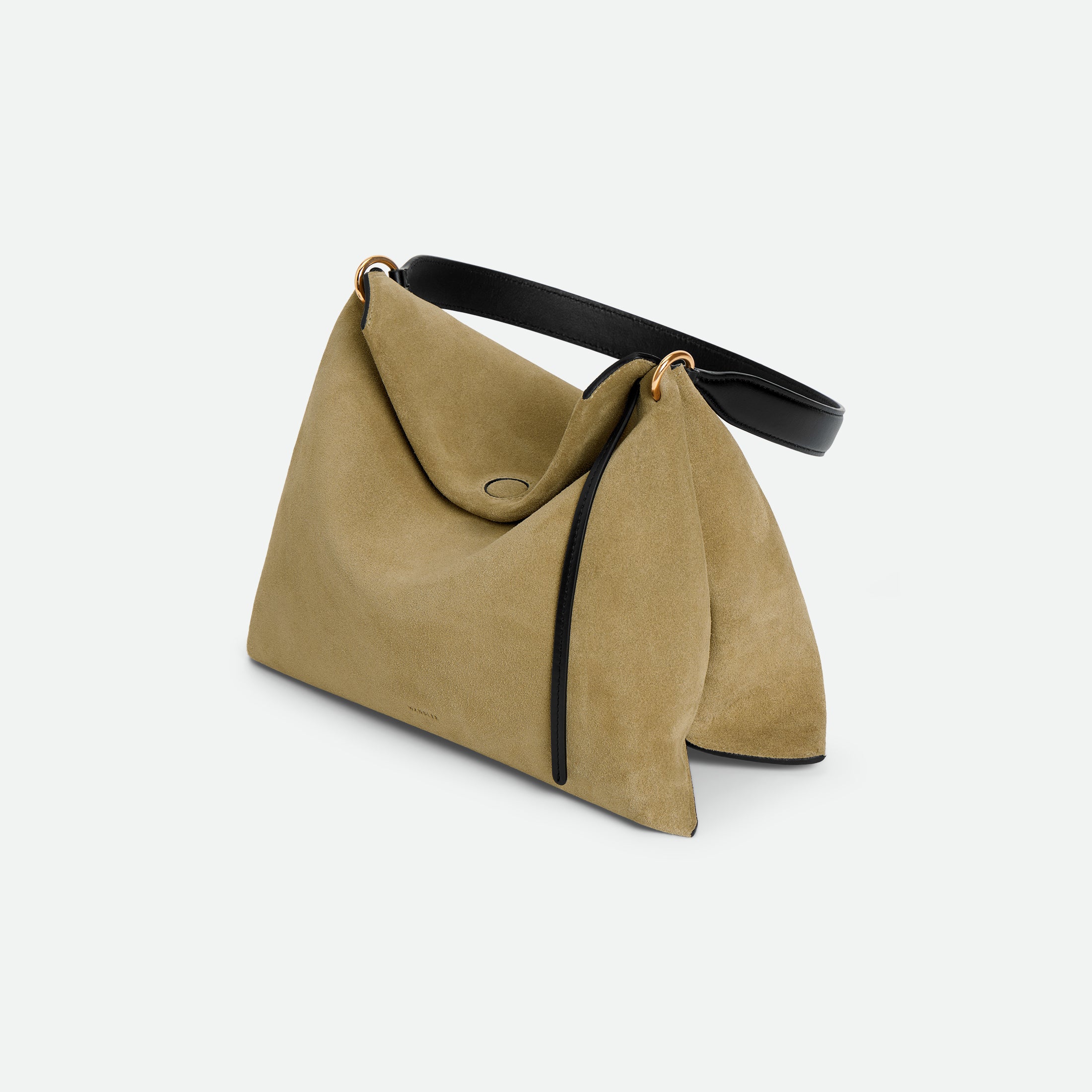 Wandler Penelope Tote Small Khaki Suede / Black – Wandler.com