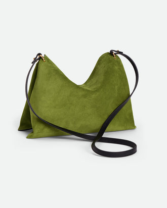 Penelope Tote Small - Verde Suede / Black