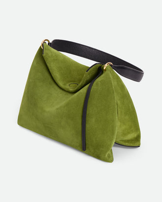 Penelope Tote Small - Verde Suede / Black