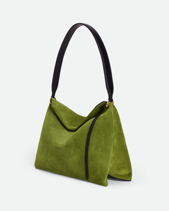 Penelope Tote Small - Verde Suede / Black