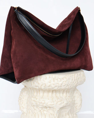 Penelope Tote - Acai Suede / Black