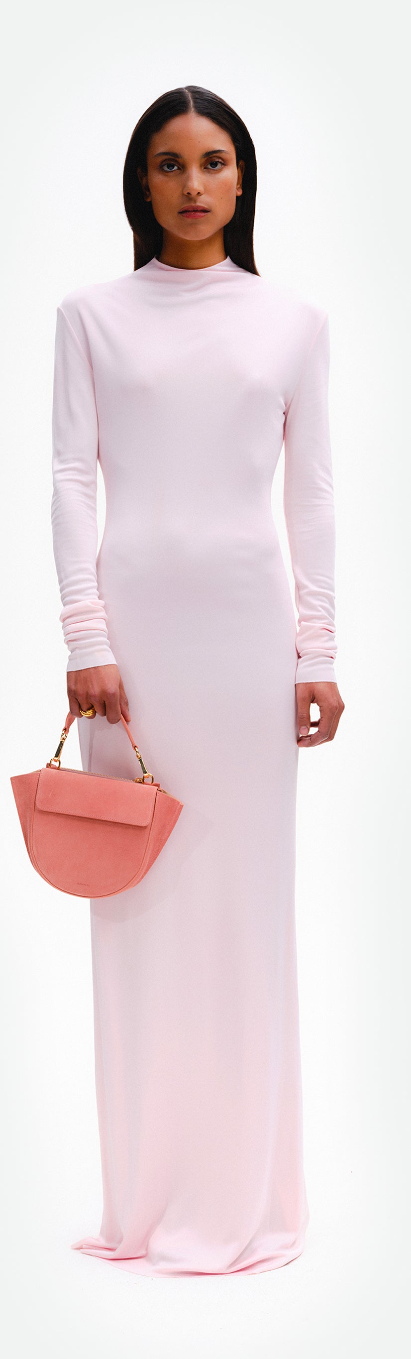 Hortensia Bag Mini - Apricot Suede