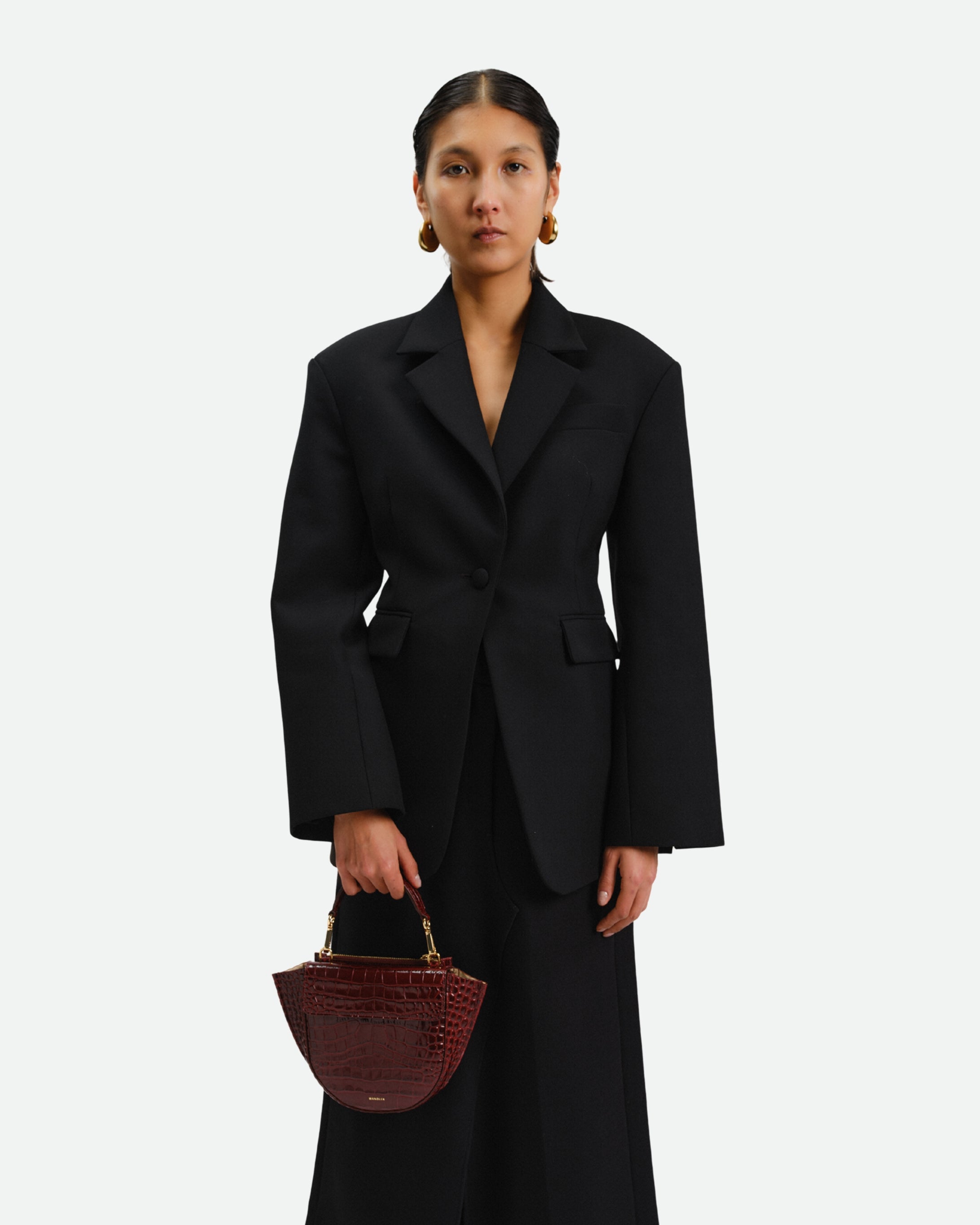 Hortensia Bag Mini - Bordeaux Croco