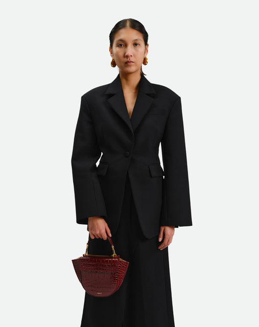 Hortensia Bag Mini - Bordeaux Croco
