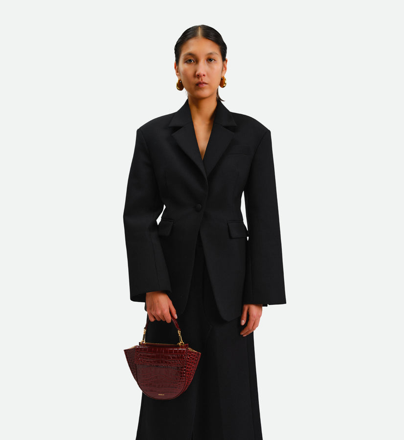 Hortensia Bag Mini - Bordeaux Croco