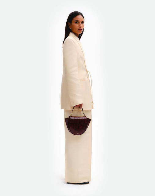 Hortensia Bag Mini - Bordeaux Python