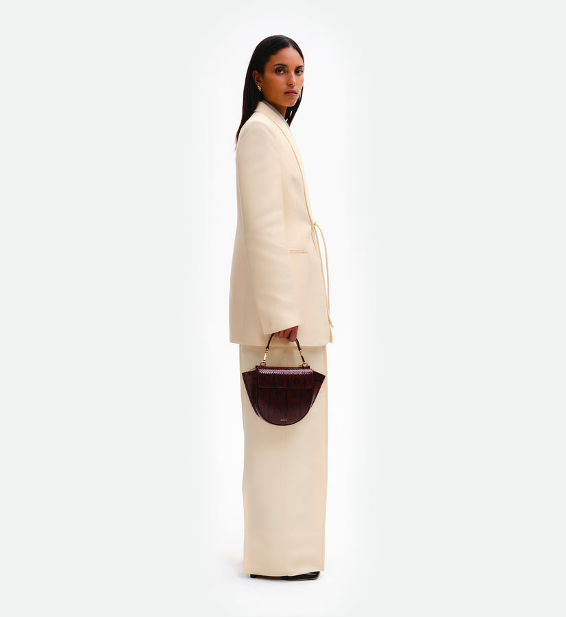 Hortensia Bag Mini - Bordeaux Python