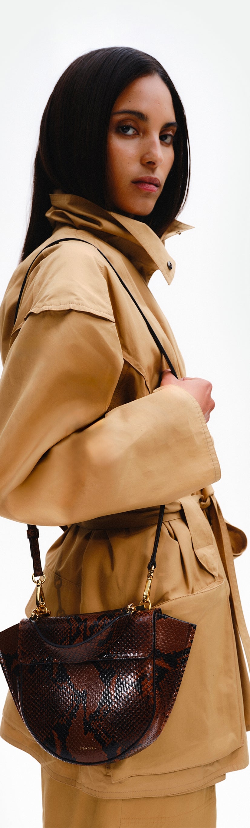 Hortensia Bag Mini - Brown Python