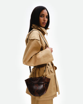 Hortensia Bag Mini - Brown Python