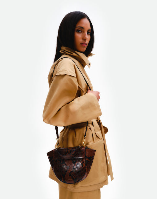 Hortensia Bag Mini - Brown Python