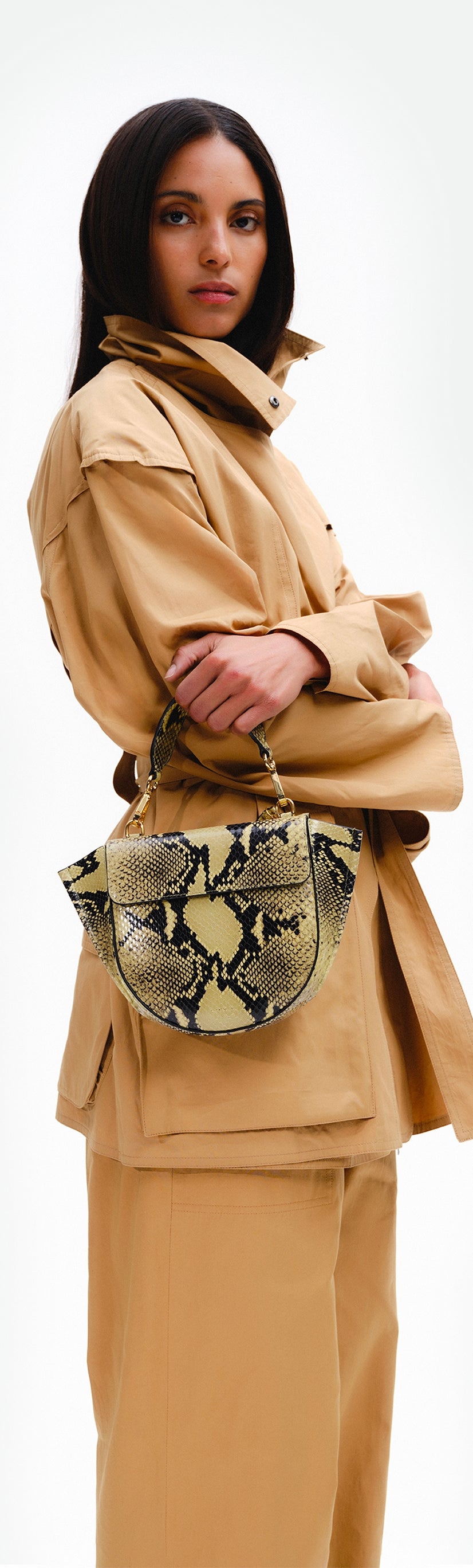 Hortensia Bag Mini - Lime Python