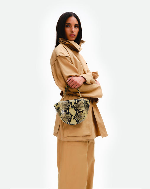 Hortensia Bag Mini - Lime Python