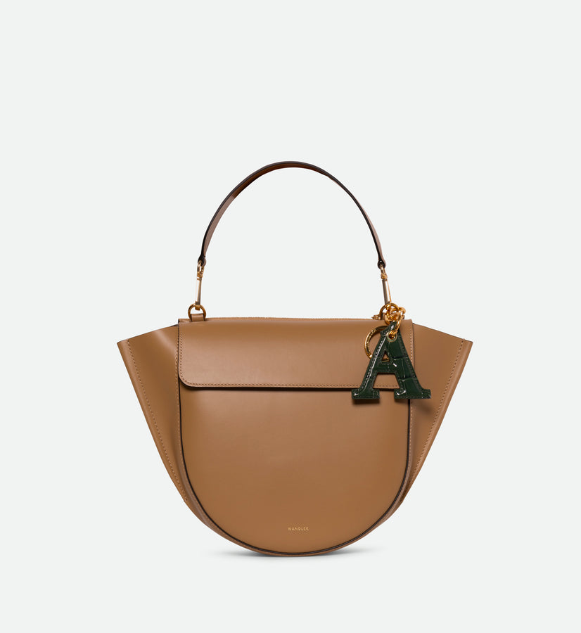 Bag Charm Letter - A - Olive Croco