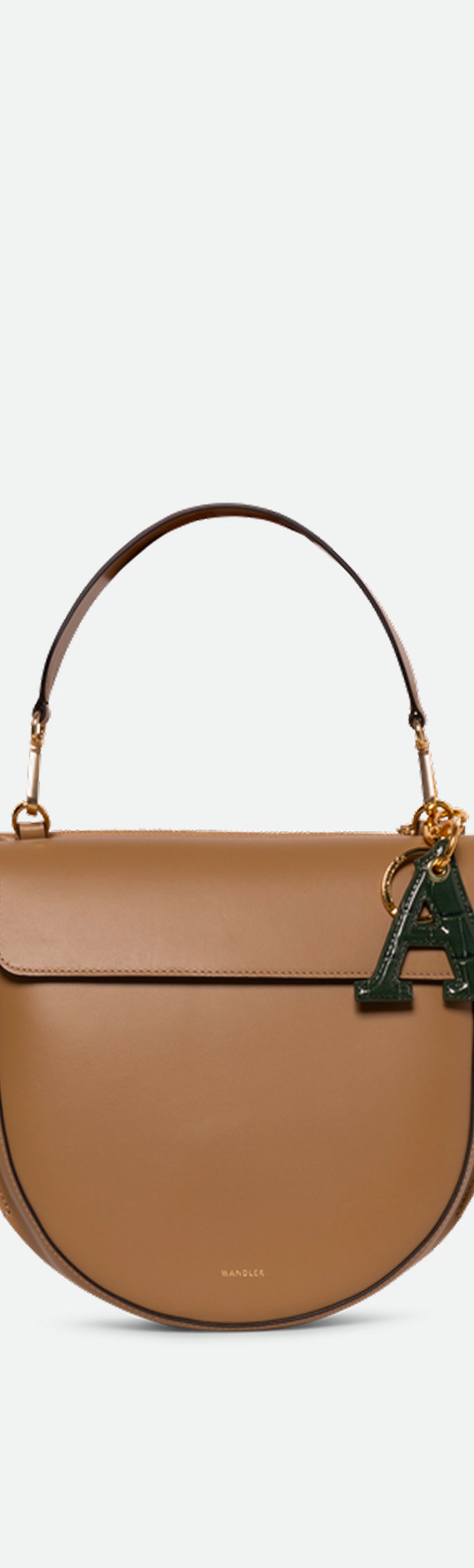 Bag Charm Letter - A - Olive Croco