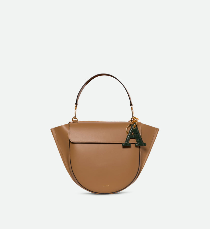 Bag Charm Letter - A - Olive Croco