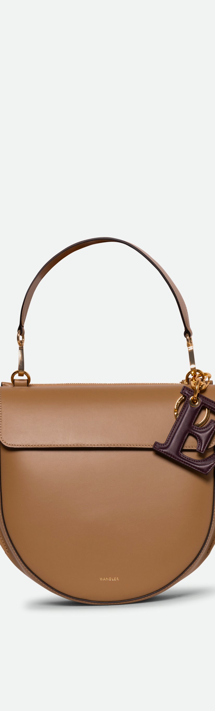 Bag Charm Letter - E - Grape