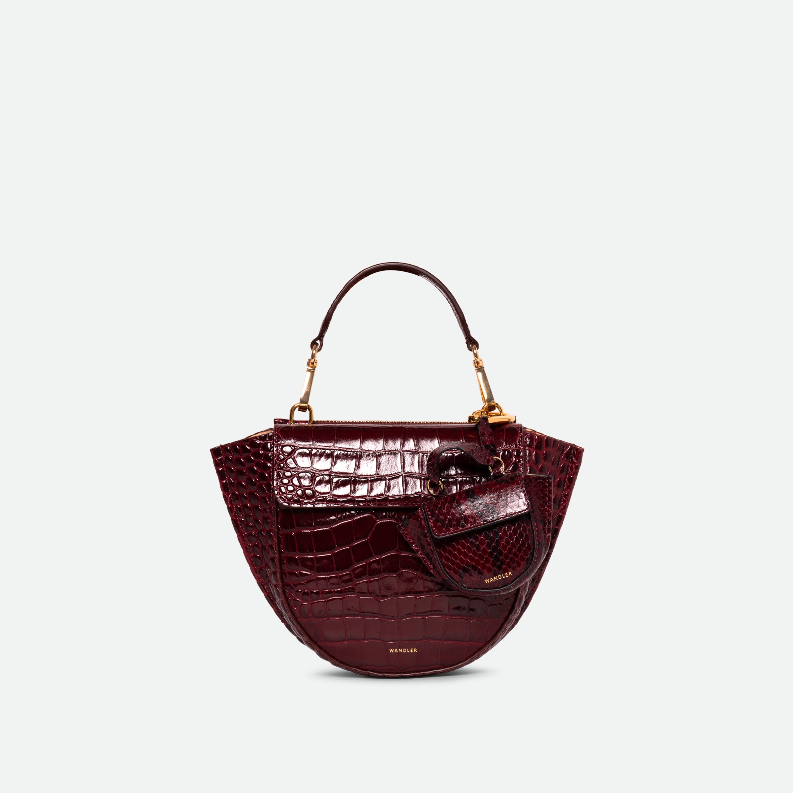 Hortensia Bag Mini - Bordeaux Croco – Wandler.com