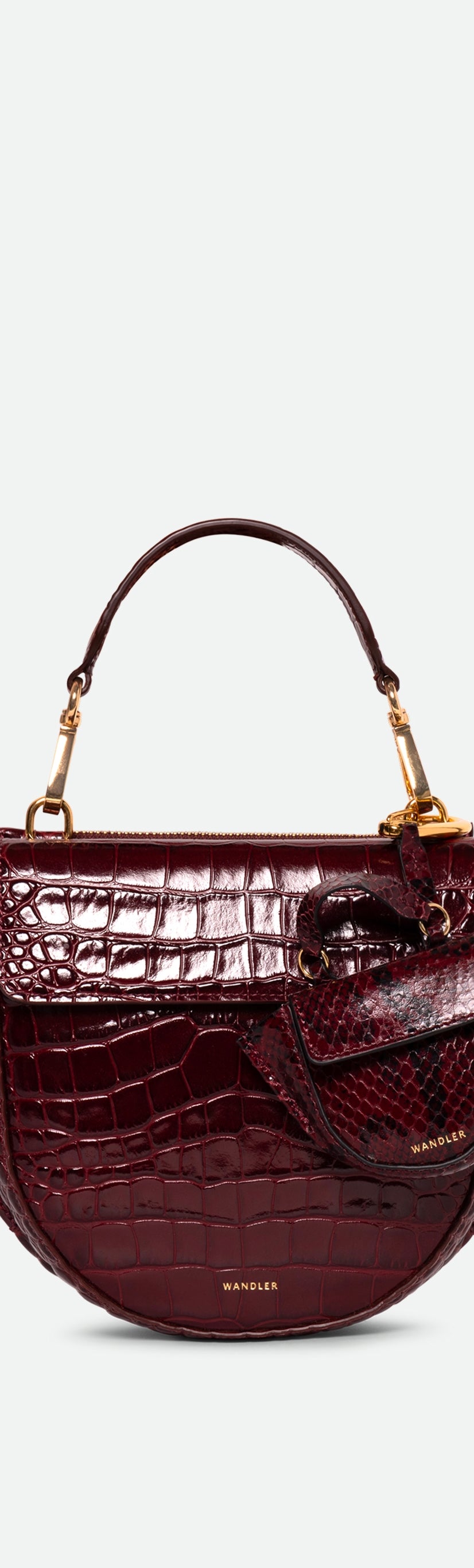 Hortensia Bag Mini - Bordeaux Croco