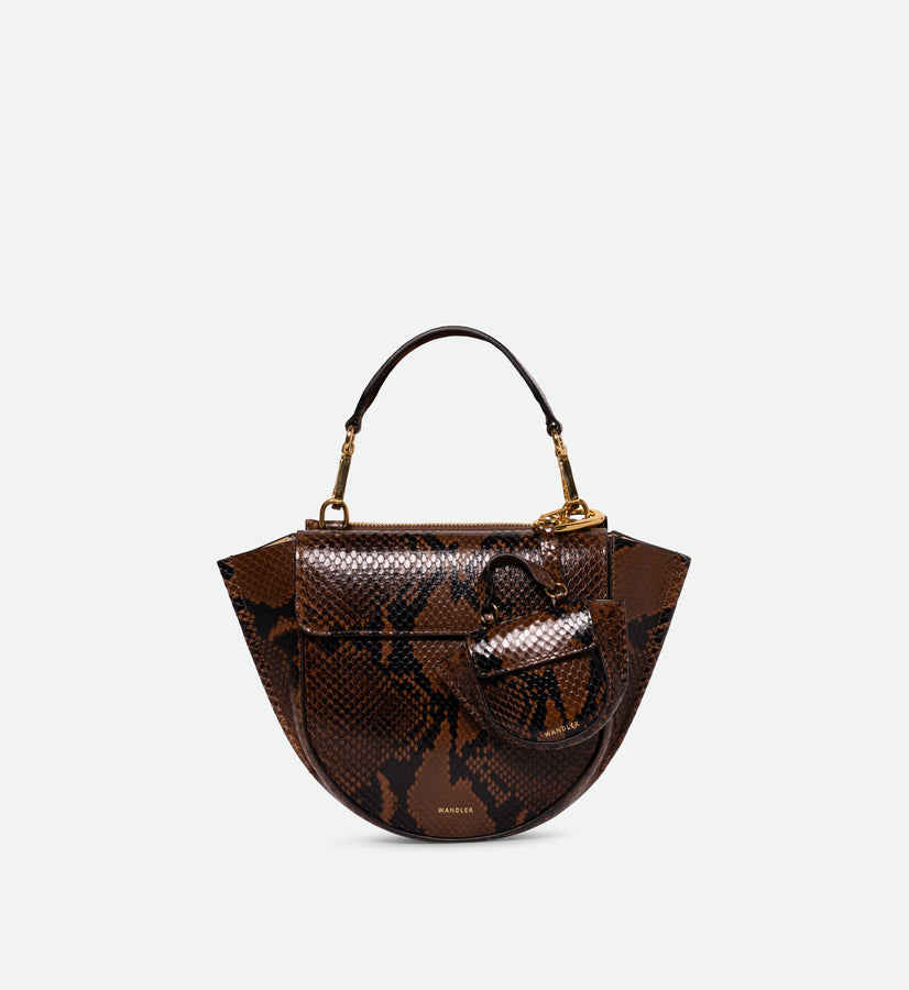 Hortensia Bag Mini - Brown Python