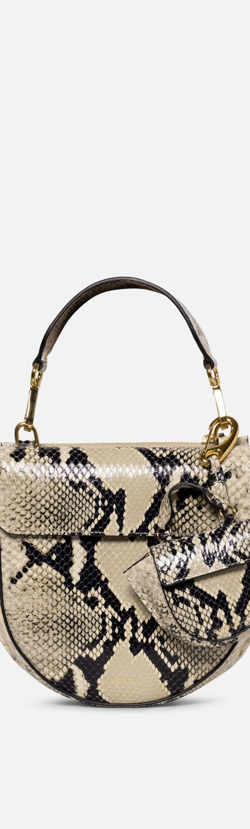 Hortensia Bag Mini - Black / White Python