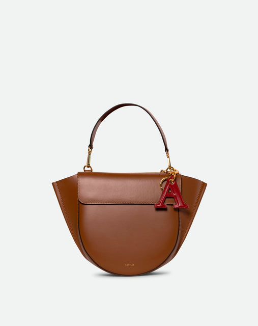 Bag Charm Letter - A - Mahogany