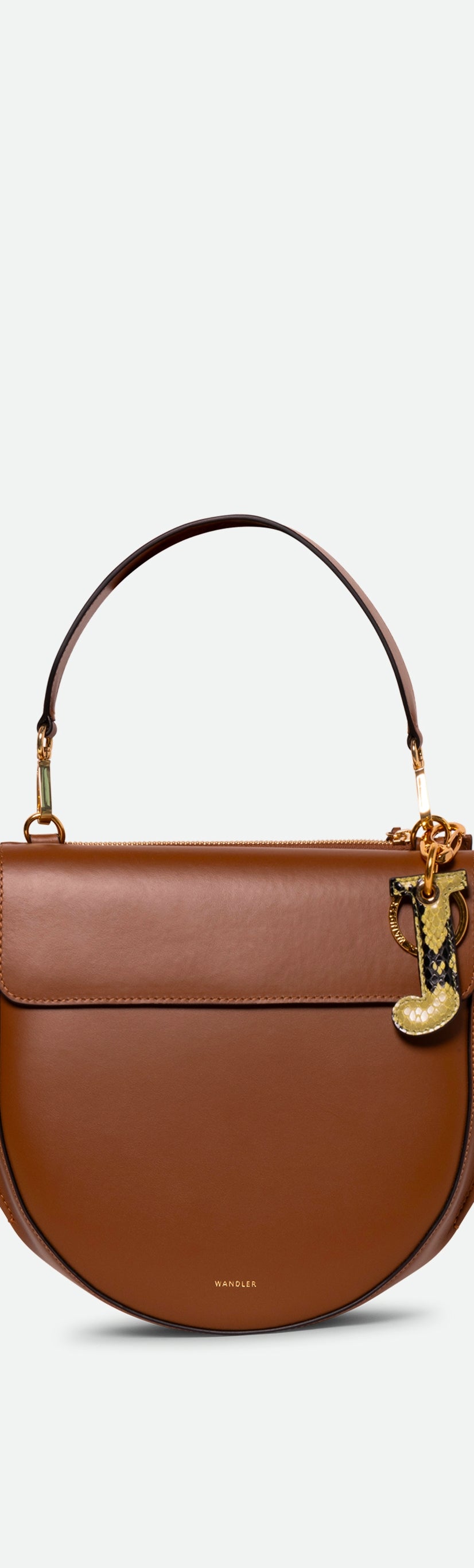 Bag Charm Letter - J - Lime Python