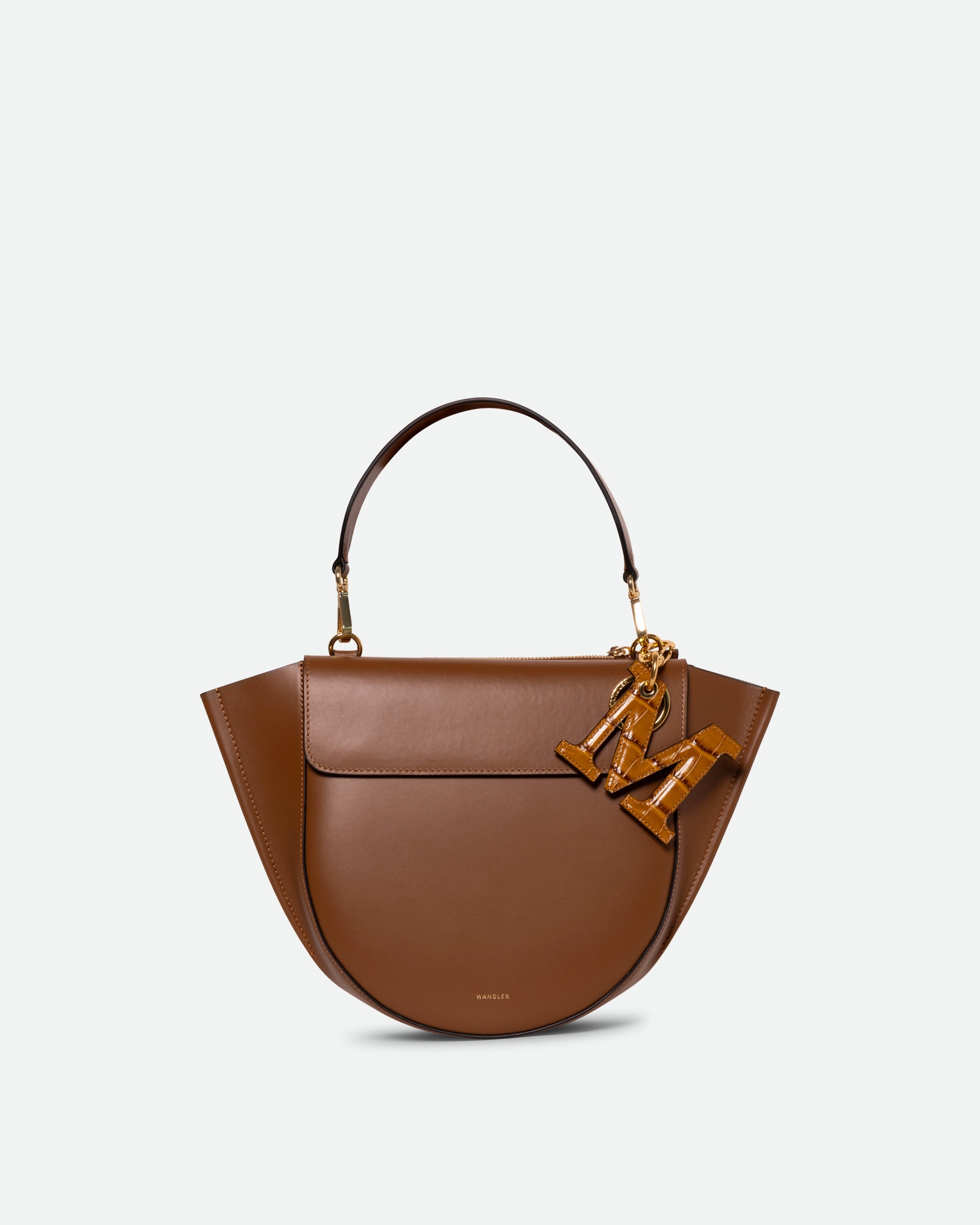 Bag Charm Letter - M - Saddle Croco