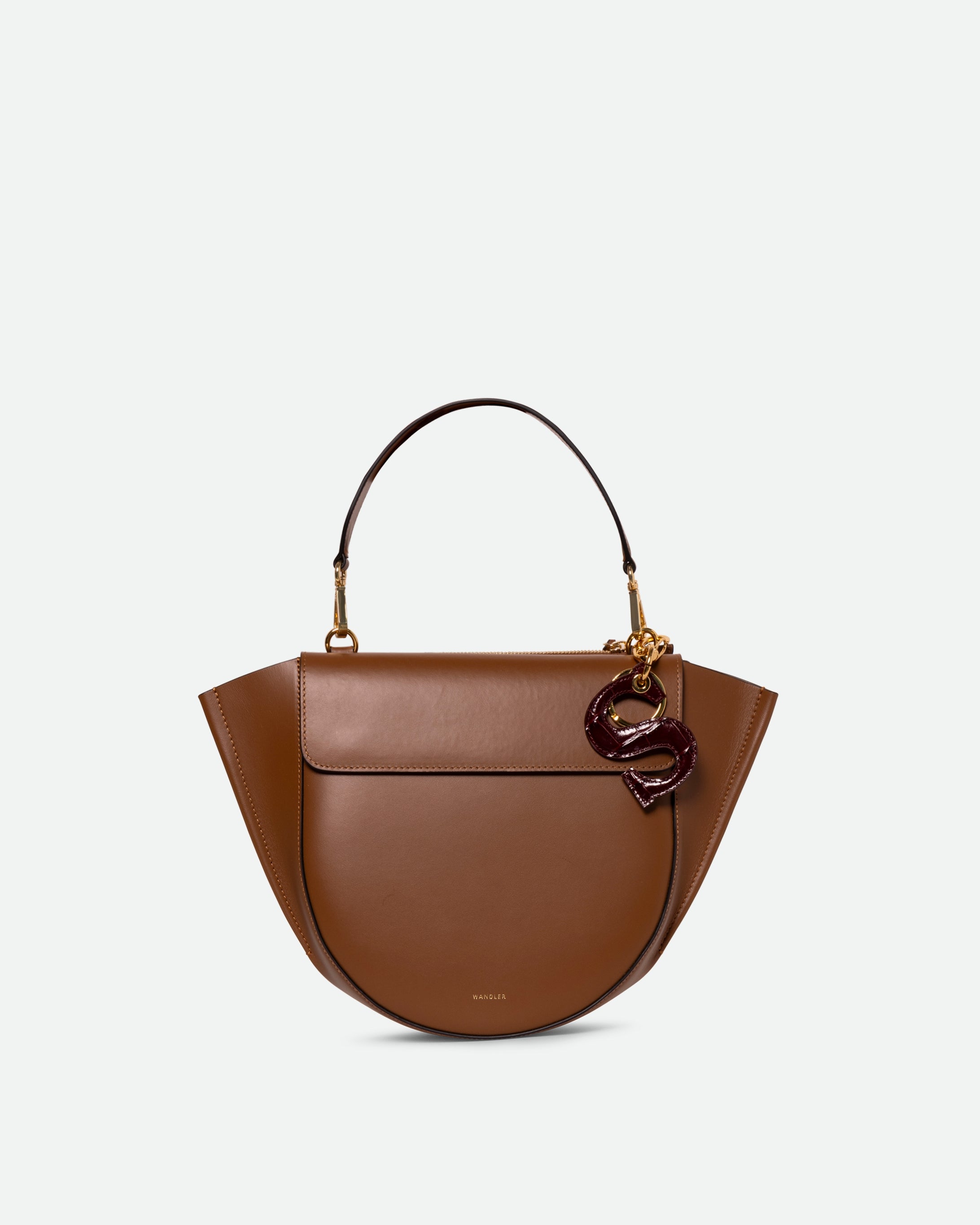 Bag Charm Letter - S - Bordeaux Croco